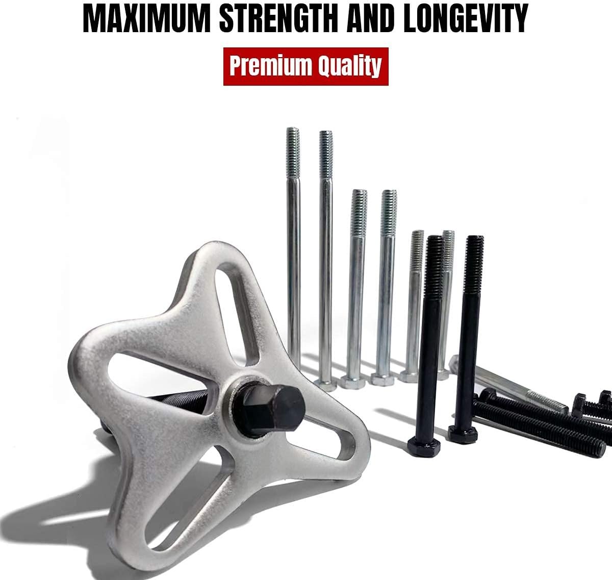 6pcs Harmonic Balancer Puller Set, Steering Wheel Flywheel Crankshaft Pulley Puller - Image 2