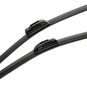 22"+22" Super Silicone Windshield Wiper Blades, Fit for J hook Wiper Arms (set of 2)