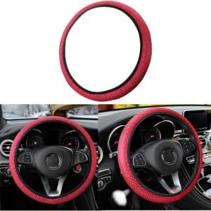Universal Car Steering Wheel Cover, Universal Steering Wheel Cover, Car, Elastic Steering Wheel Cover, Breathable Ice Silk, Non-Slip, Odourless, Ice Silk, Non-Slip Car Steering Wheel Cover