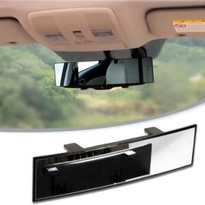 Rear View Mirror for Car, Mirrors Universal 12 Inch Interior Clip On Panoramic Rearview Mirror,HD Anti Glare Wide Angle and Reduce Blind Spot,Universal Use for Cars, SUVs, Trucks, Vehicles