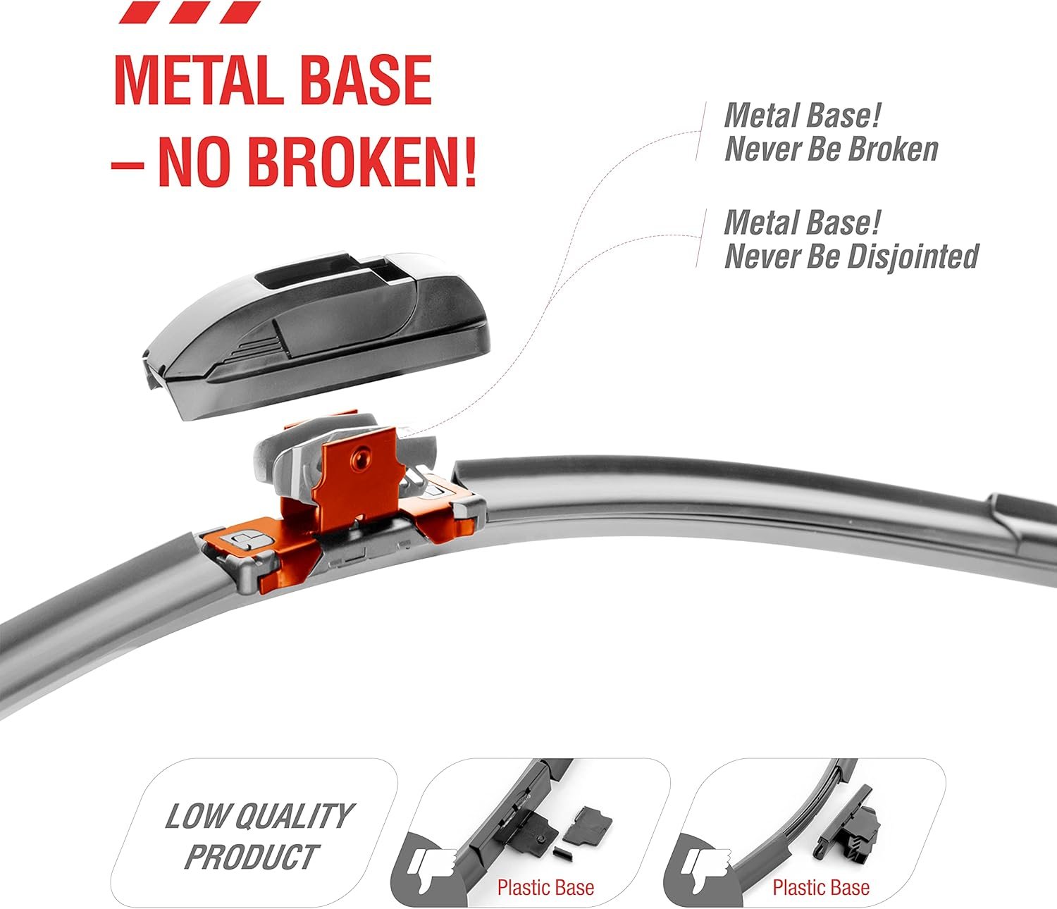 OEM Quality Performance Premium windshield wiper blades 22 and 18,All-Season Auto Replacement Windshield Wiper Blades - Image 2